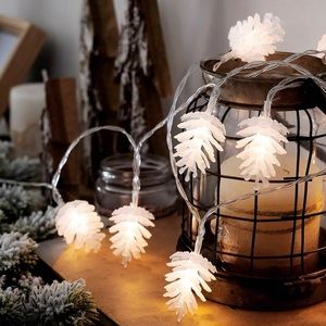 🆕Christmas pine cone decoration LED string lights 6m 40 bulbs